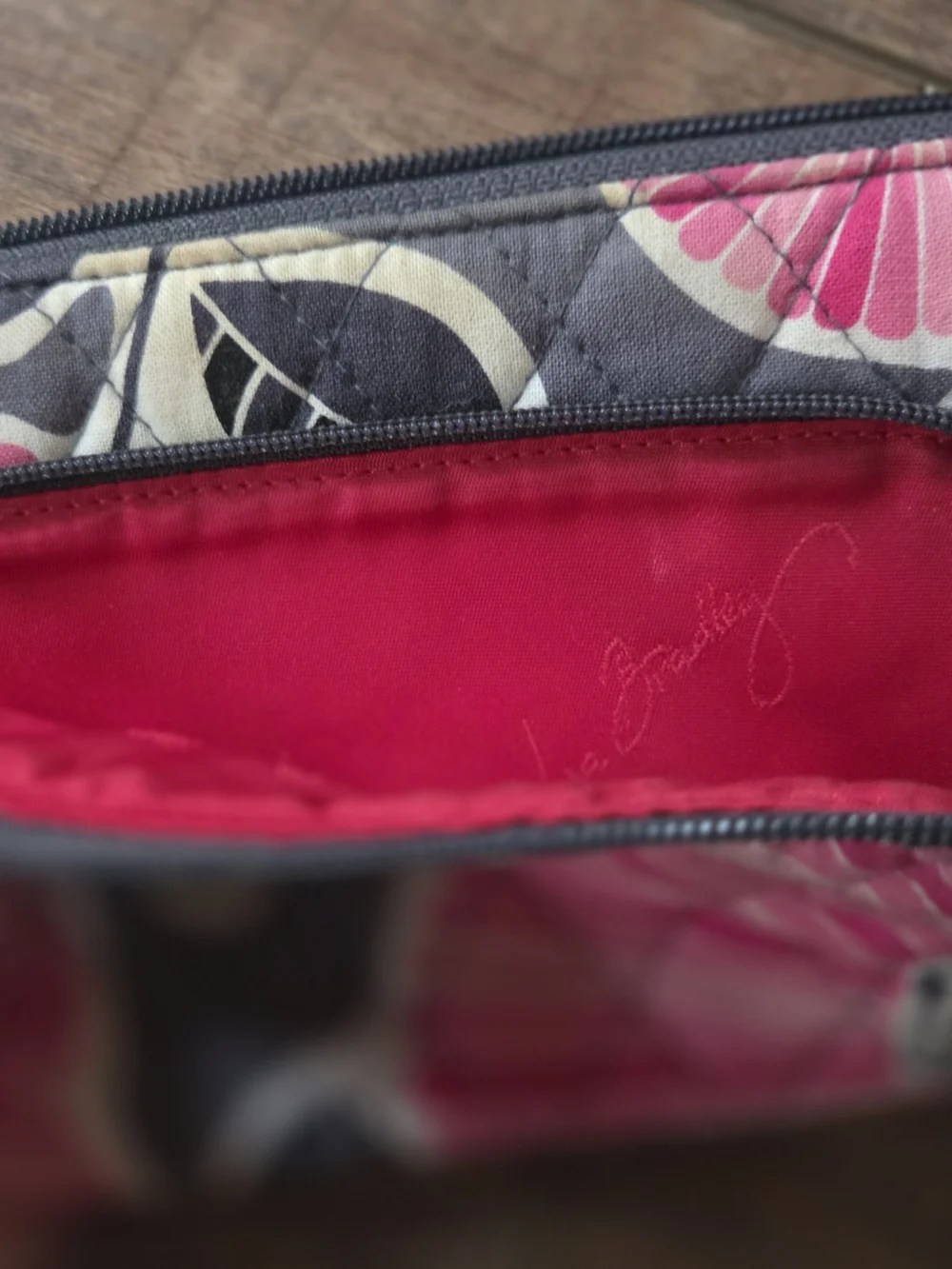 Vera Bradley quilted cosmetic
